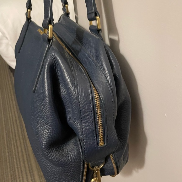 Fossil blue pebble leather satchel - Picture 5 of 12